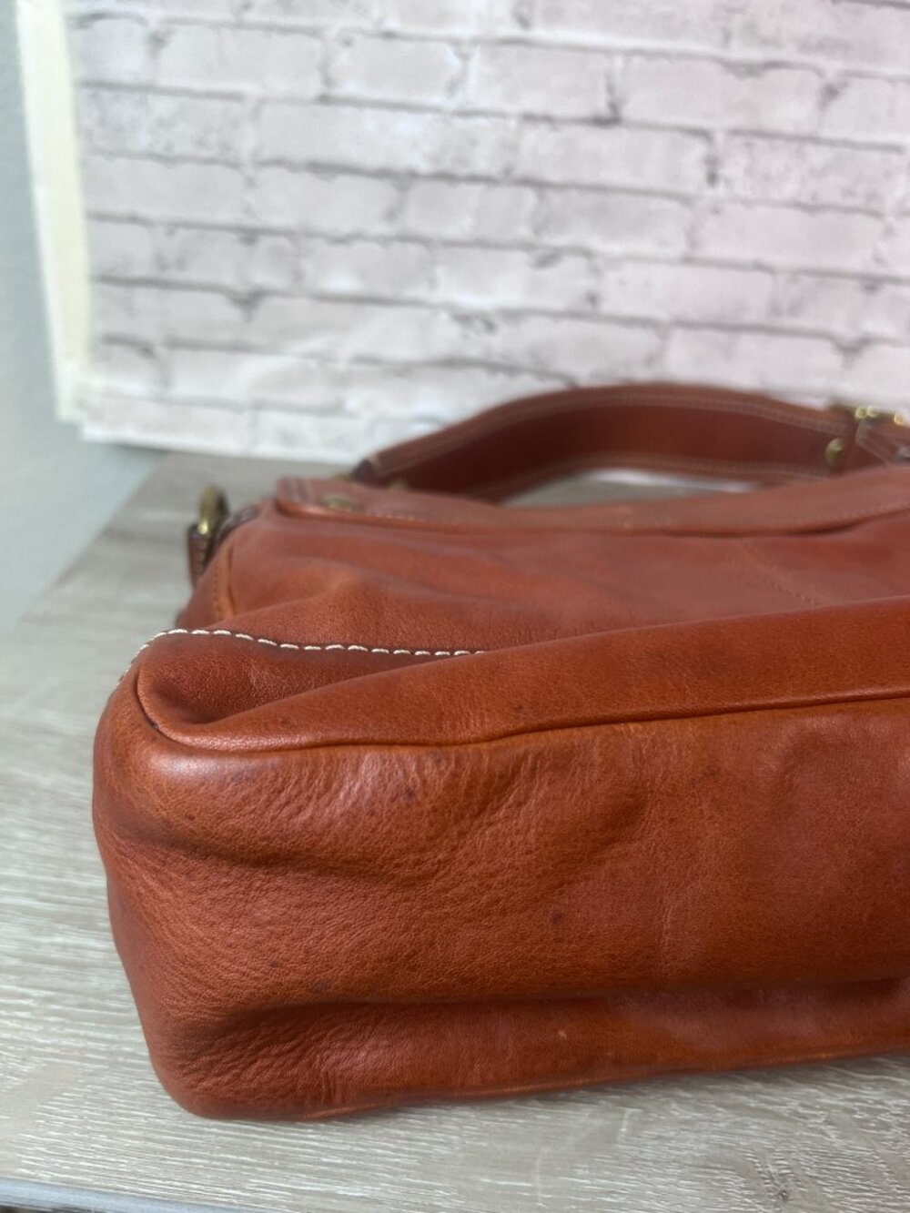 Coach 65th Anniversary Legacy Ali Flap Brown Leather Shoulder Bag Stripe - Picture 5 of 9